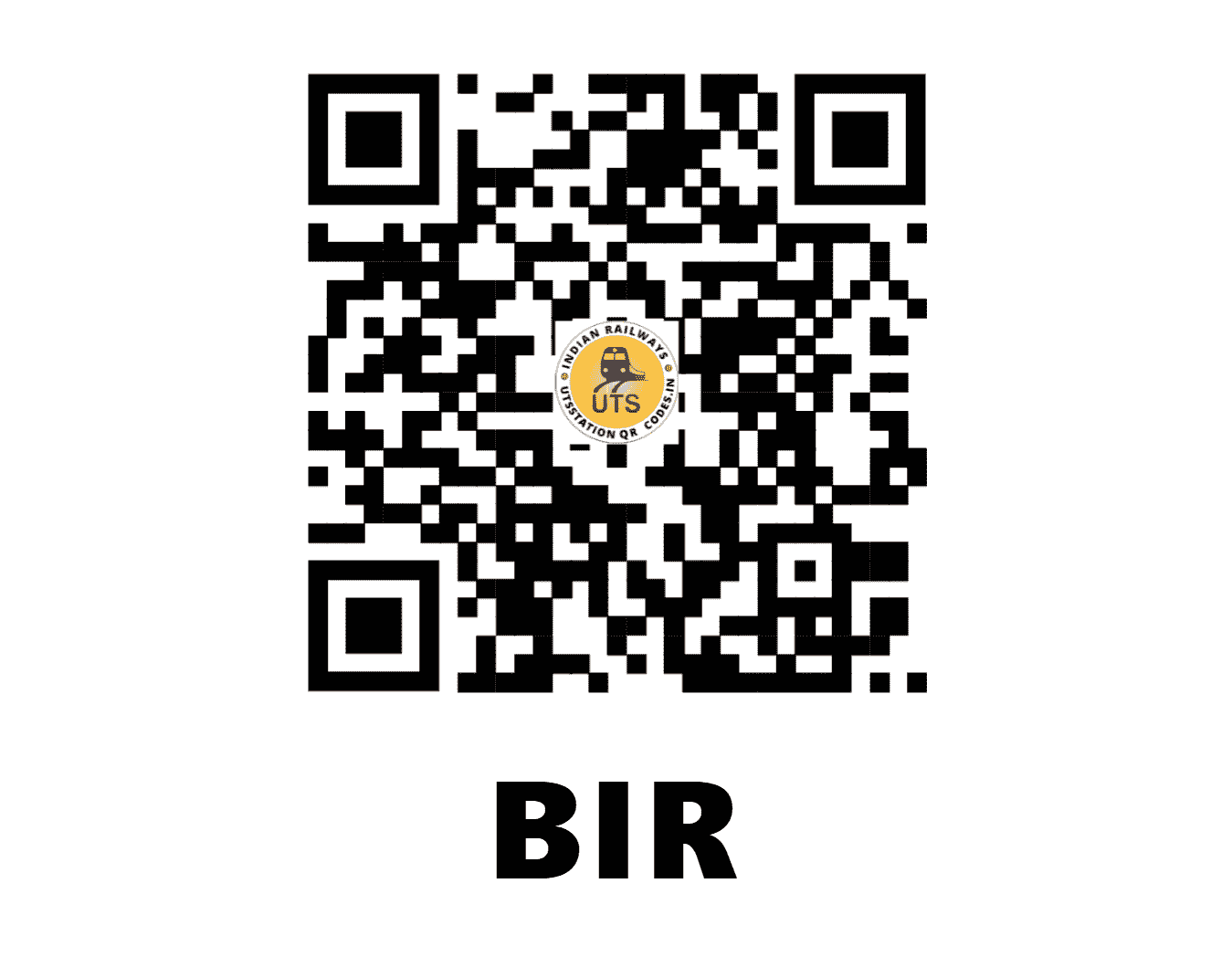 UTS QR Code for BIR - BIR - WC (MADHYA PRADESH)